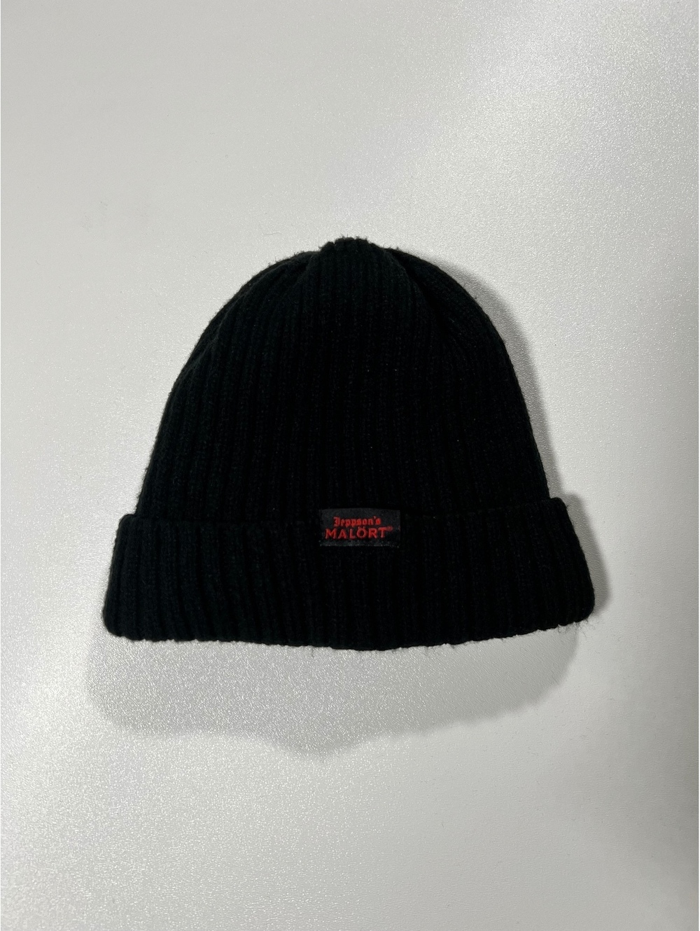 Jeppsons Malort Grey Ribbed Knit Beanie Chicago Liquor Brand Winter Hat
